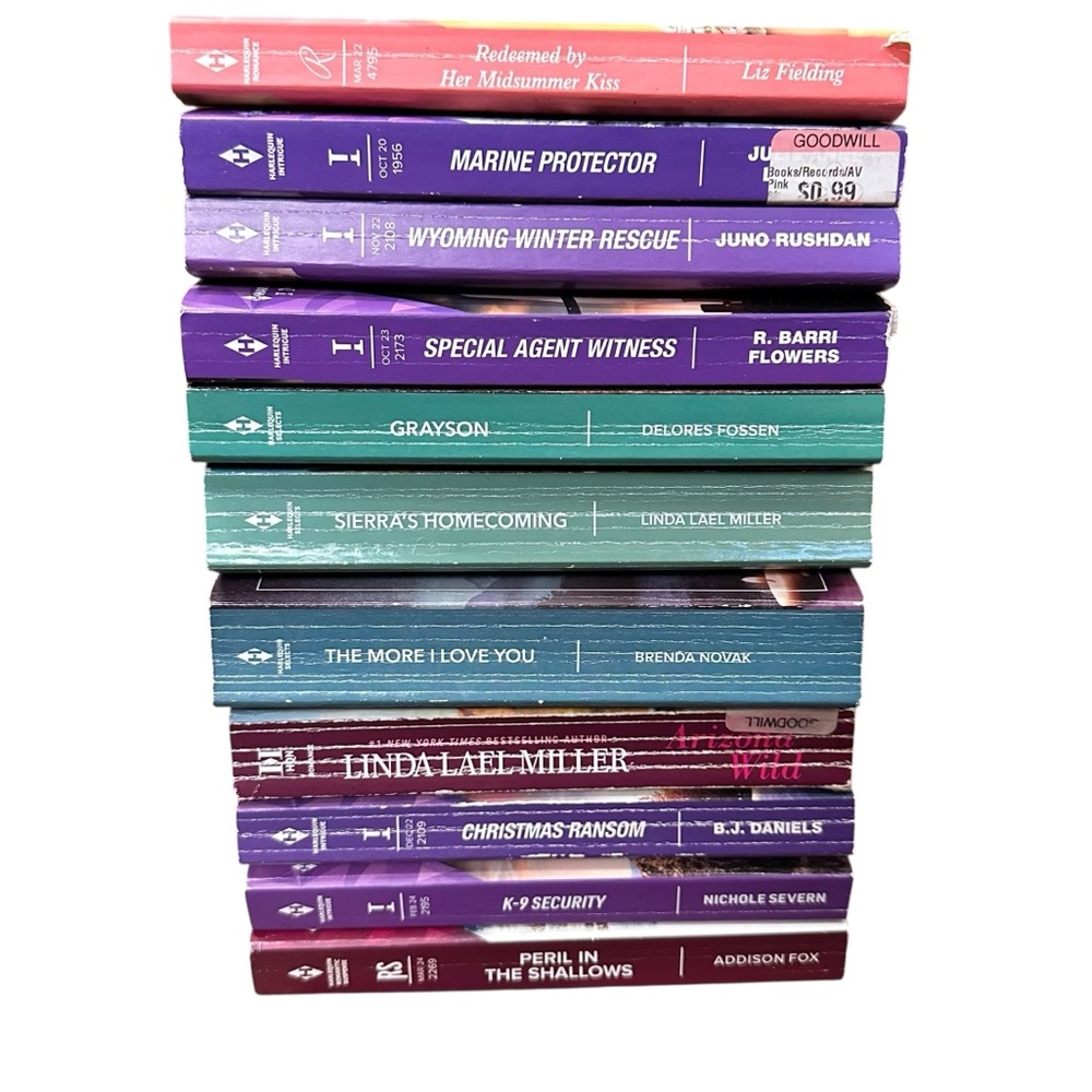 Lot of 11 Romance Books by Harlequin Intrique and Romantic Suspense Selects